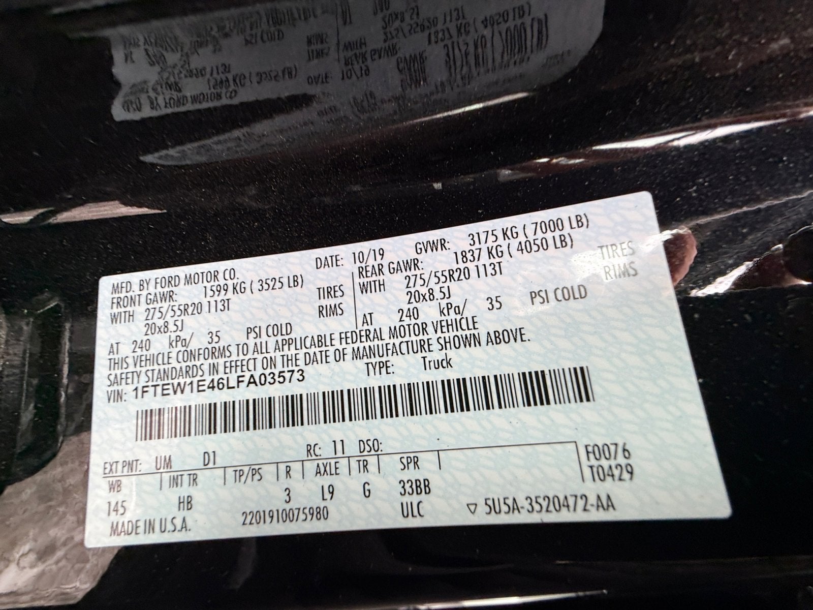 2020 Ford F-150 LARIAT