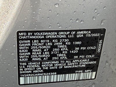 2022 Volkswagen Atlas 3.6L V6 SE w/Technology