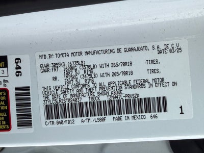 2025 Toyota Tacoma 4WD TRD Off Road Hybrid