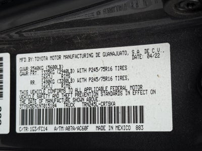2022 Toyota Tacoma 4WD SR5