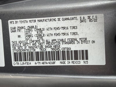 2022 Toyota Tacoma 4WD SR