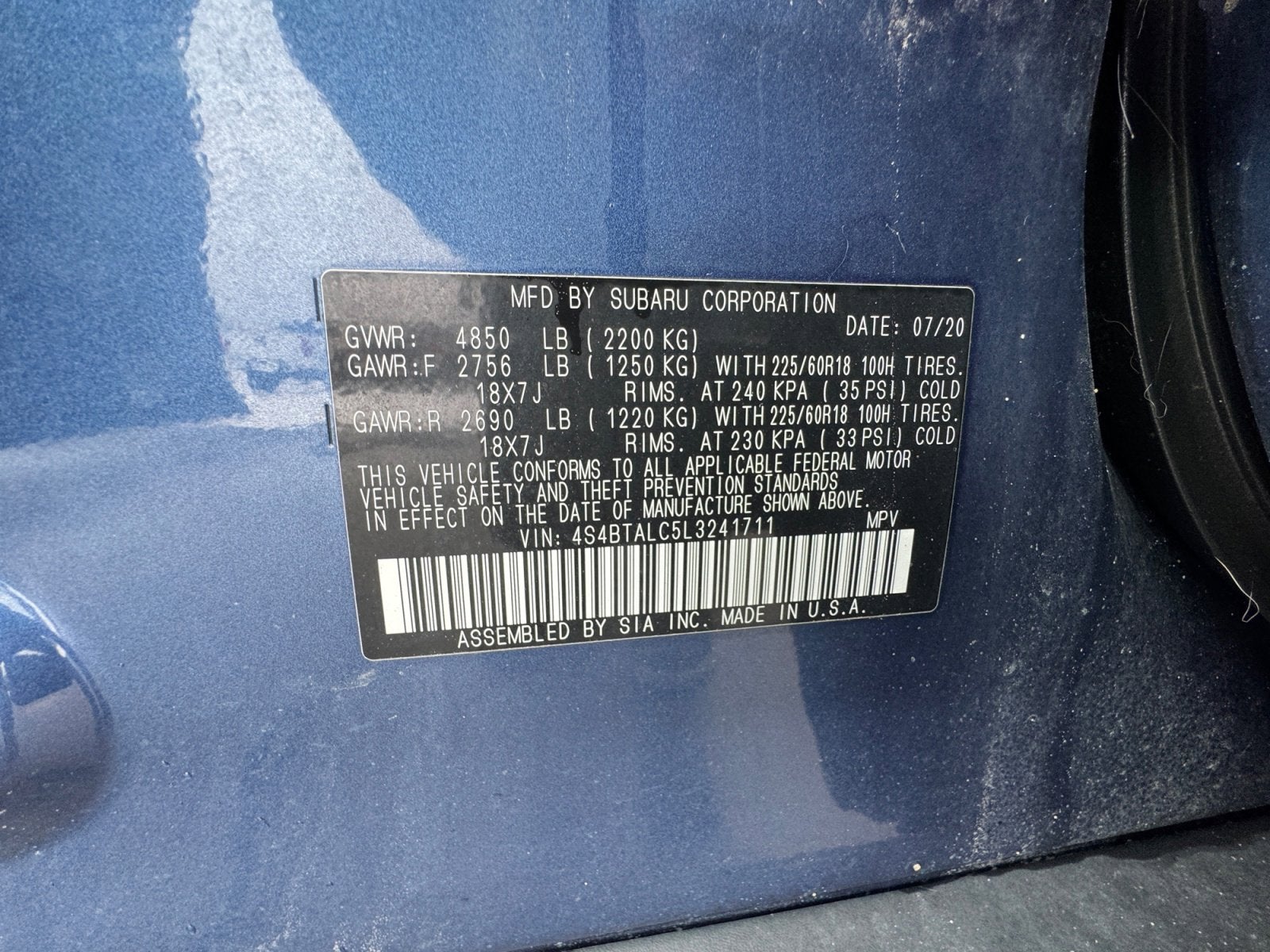 2020 Subaru Outback Limited