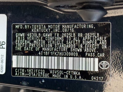 2017 Toyota Camry LE