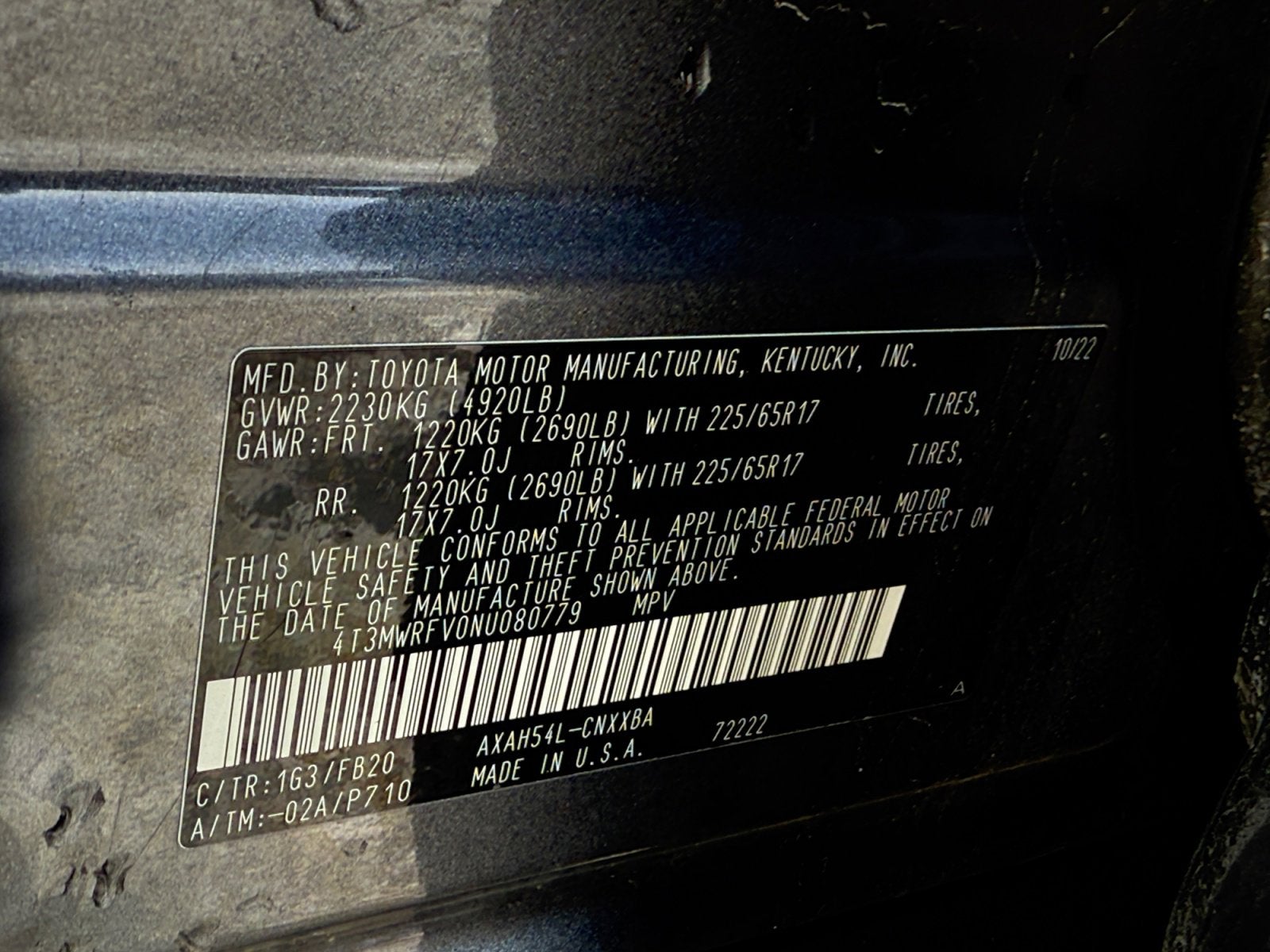 2022 Toyota RAV4 Hybrid LE