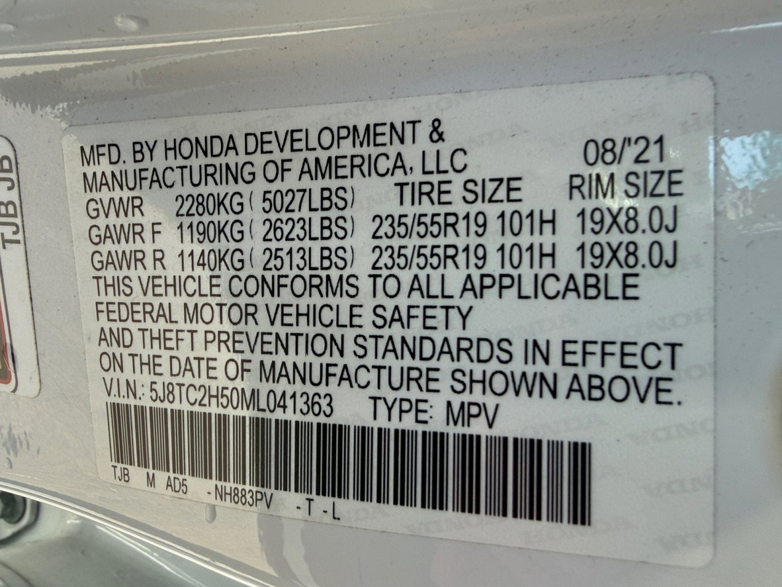 2021 Acura RDX w/Technology Package