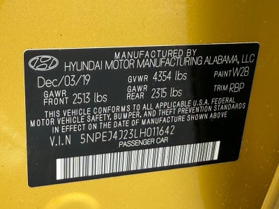 2020 Hyundai Sonata SEL Plus