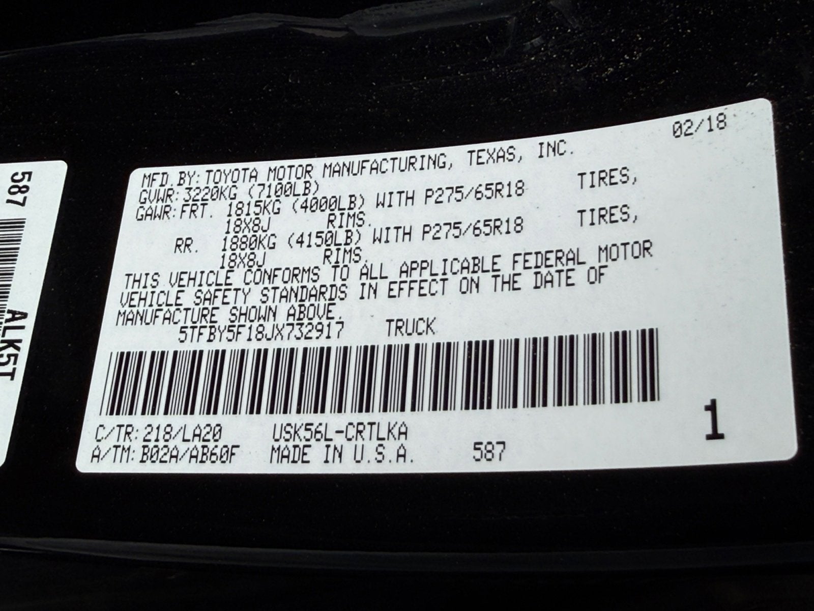 2018 Toyota Tundra 4WD Limited