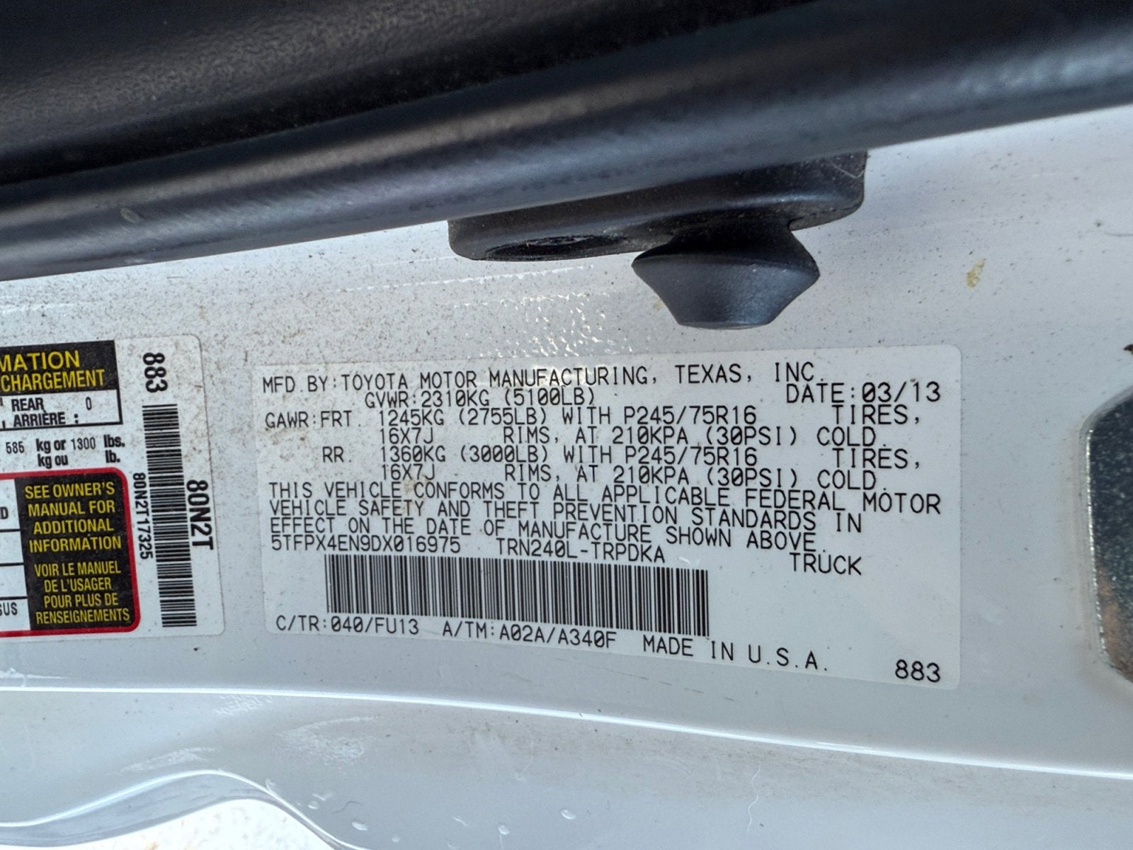 2013 Toyota Tacoma Base