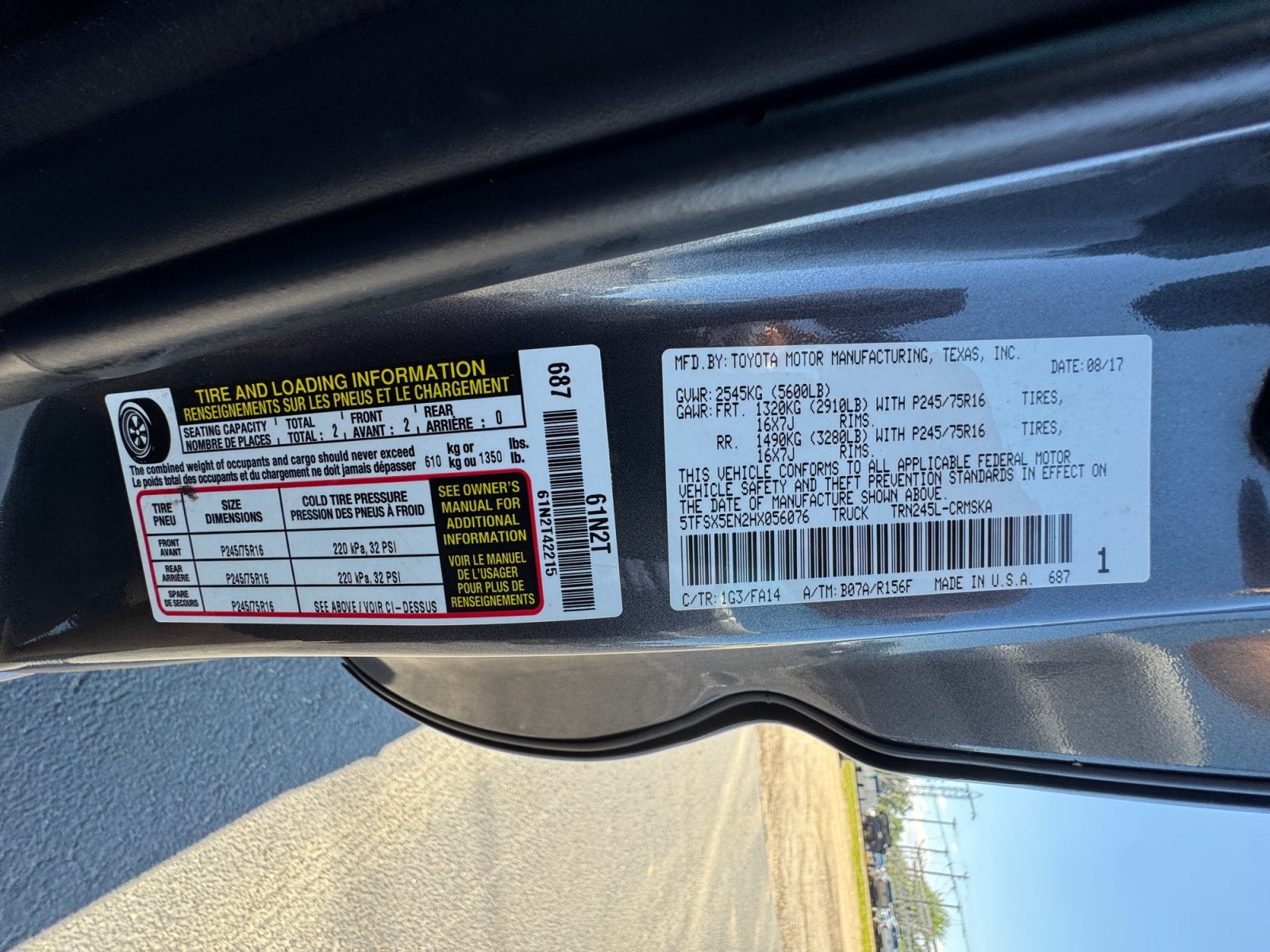 2017 Toyota Tacoma SR