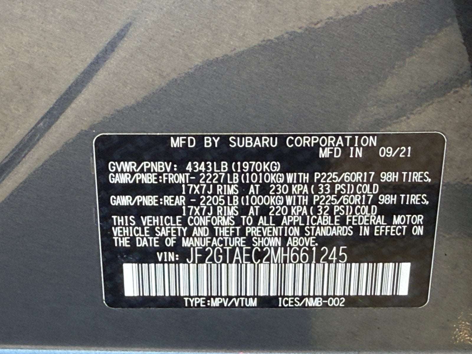 2021 Subaru Crosstrek Premium