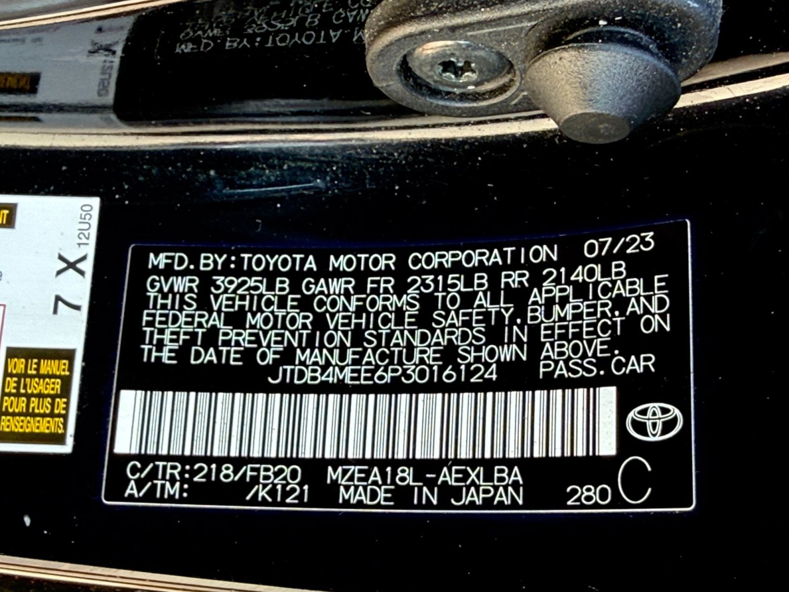 2023 Toyota Corolla LE