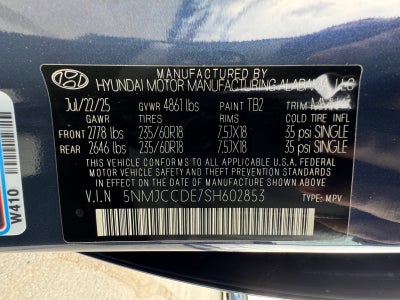 2025 Hyundai Tucson SEL Convenience AWD