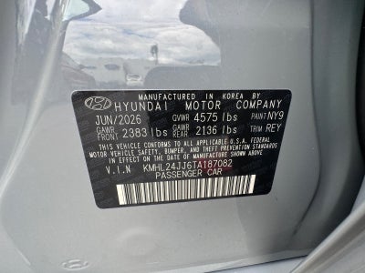 2026 Hyundai Sonata Hybrid Blue