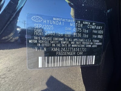 2026 Hyundai Sonata Hybrid Blue