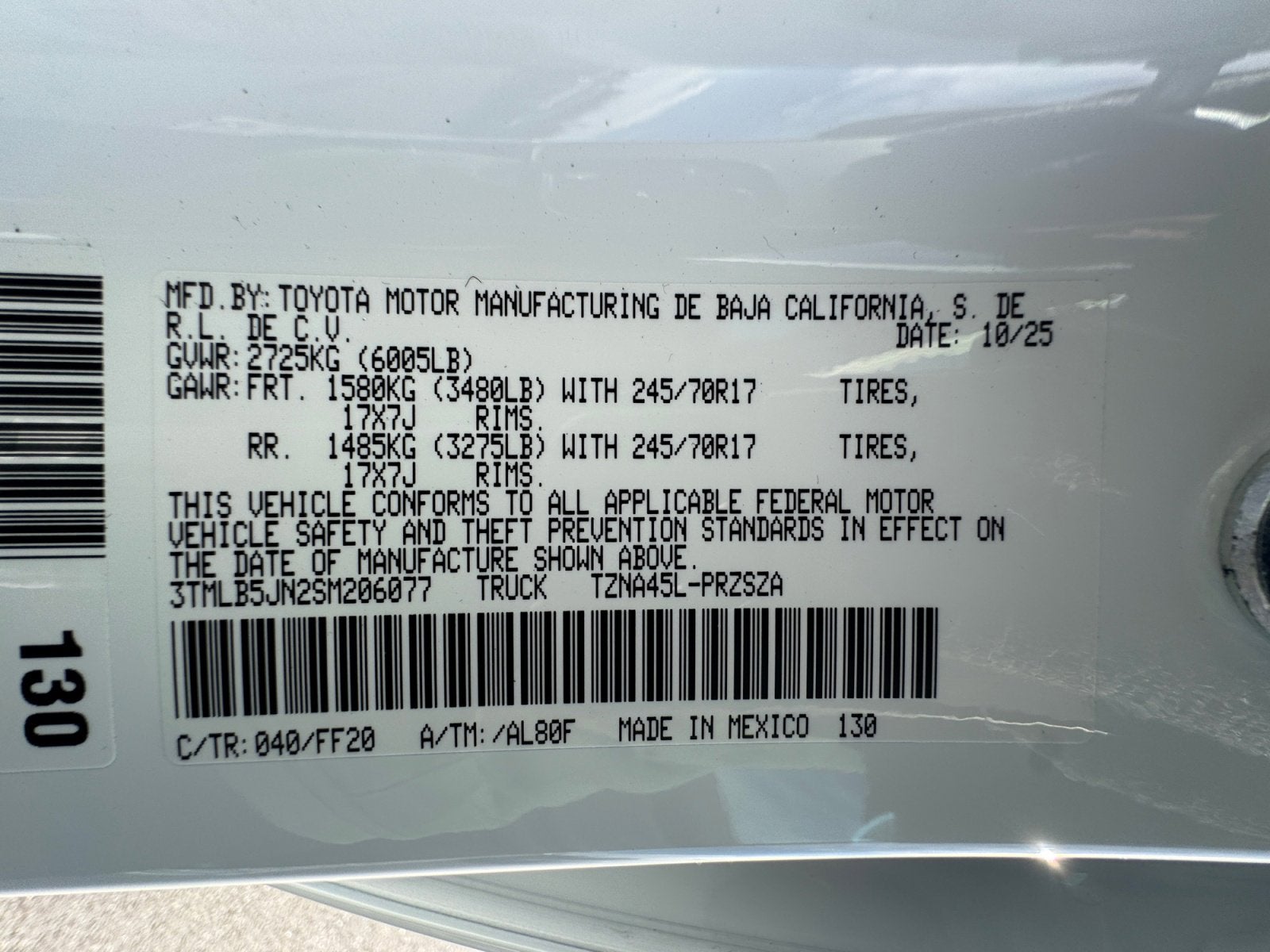 2025 Toyota Tacoma SR5