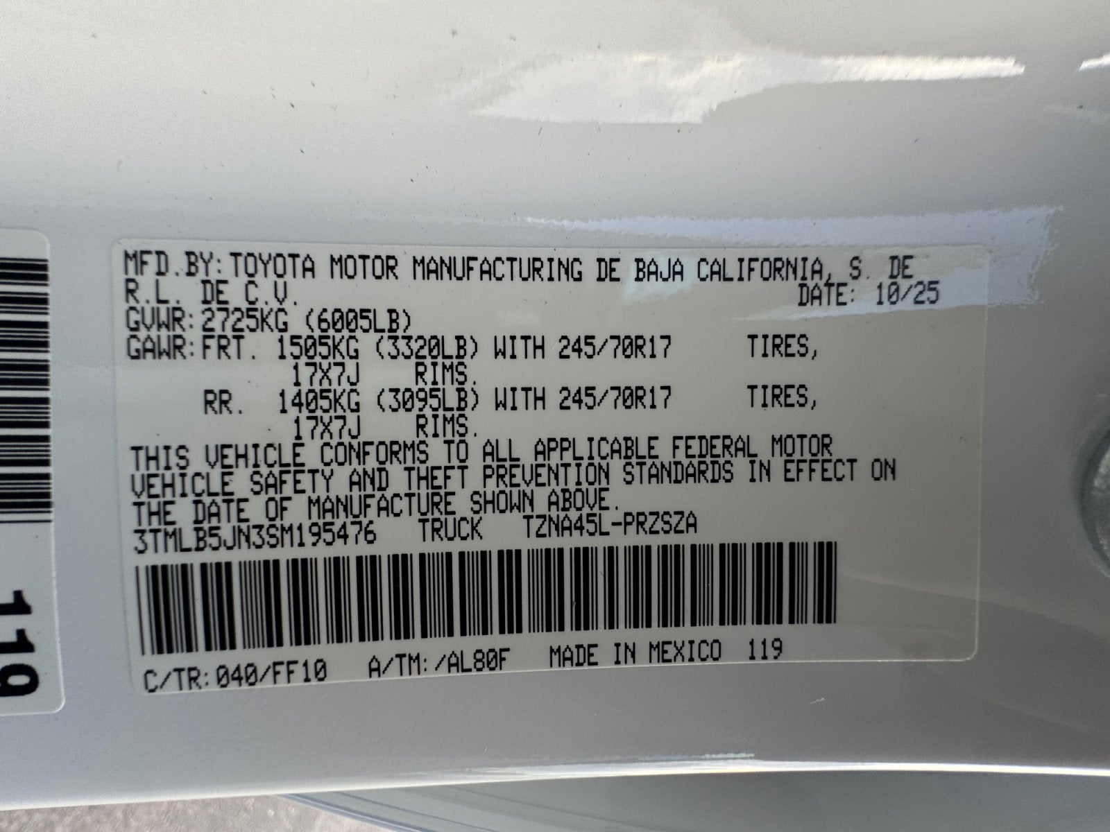 2025 Toyota Tacoma SR5