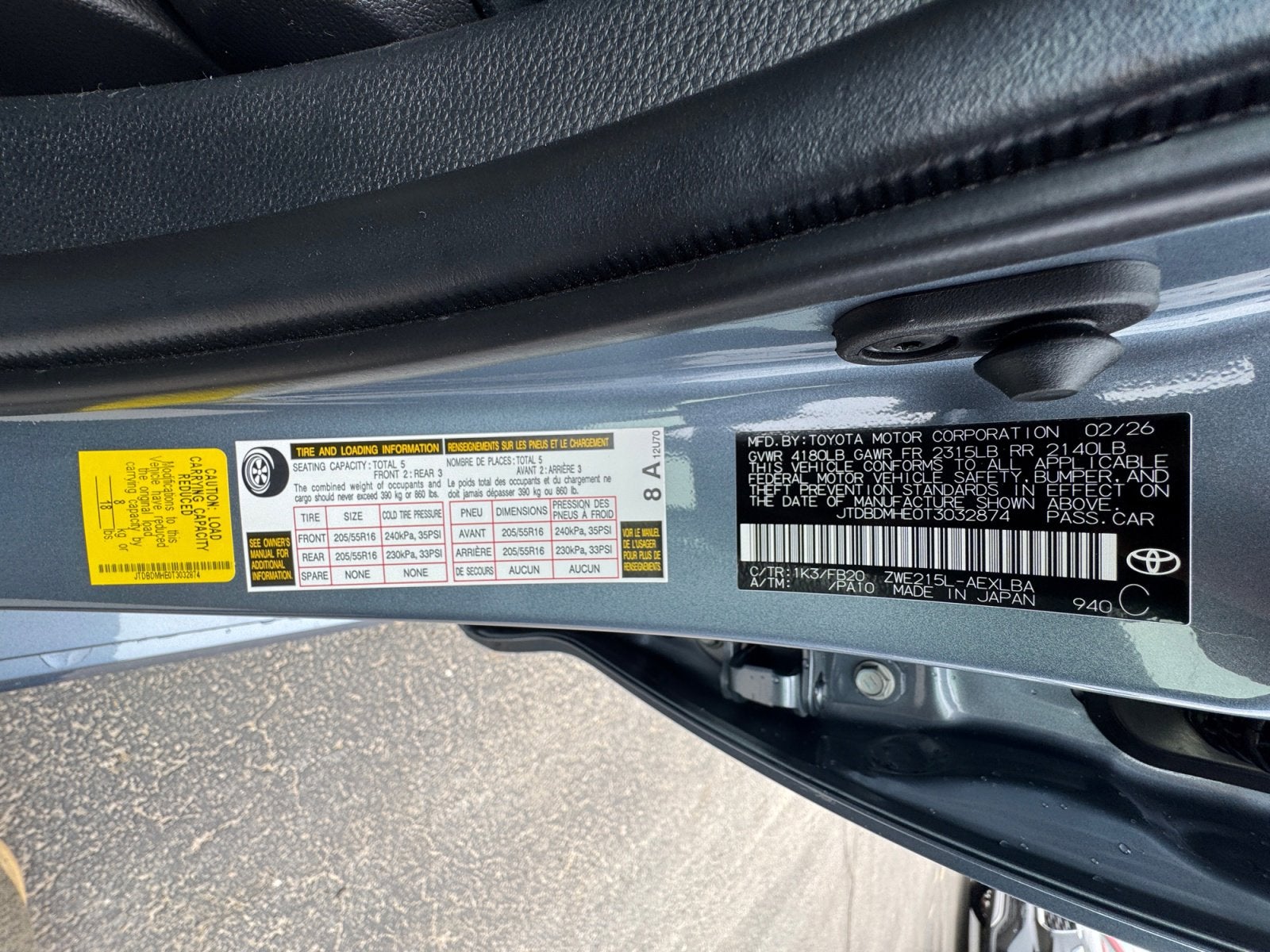 2026 Toyota Corolla Hybrid LE